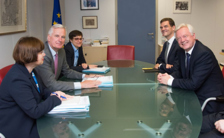 Mr Davis began negotiations with Michel Barnier today