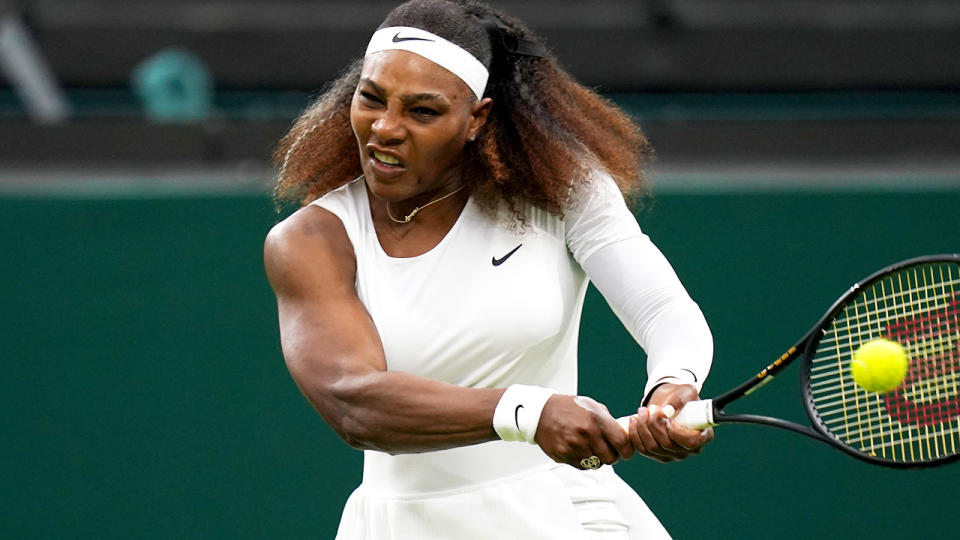Serena Williams, pictured here in action at Wimbledon.