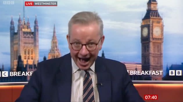 Michael Gove does a Harry Enfield Scouser impression (Photo: BBC Breakfast)
