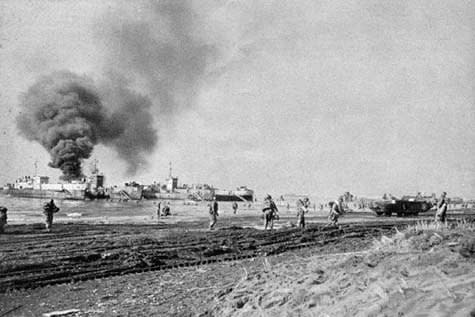 U.S. Army troops land at Anzio, Italy, in Operation Shingle on January 22, 1944. File Photo courtesy of the U.S. Army