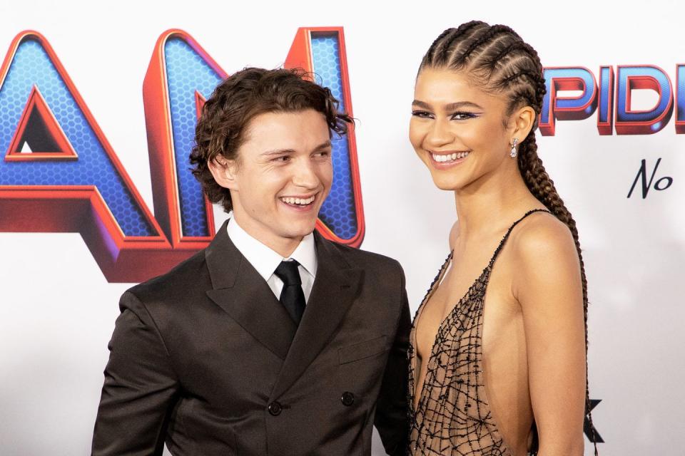 tom holland and zendaya, spiderman no way home premiere