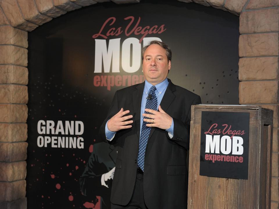 Jay Bloom during a tour of the Las Vegas Mob Experience at the Tropicana.