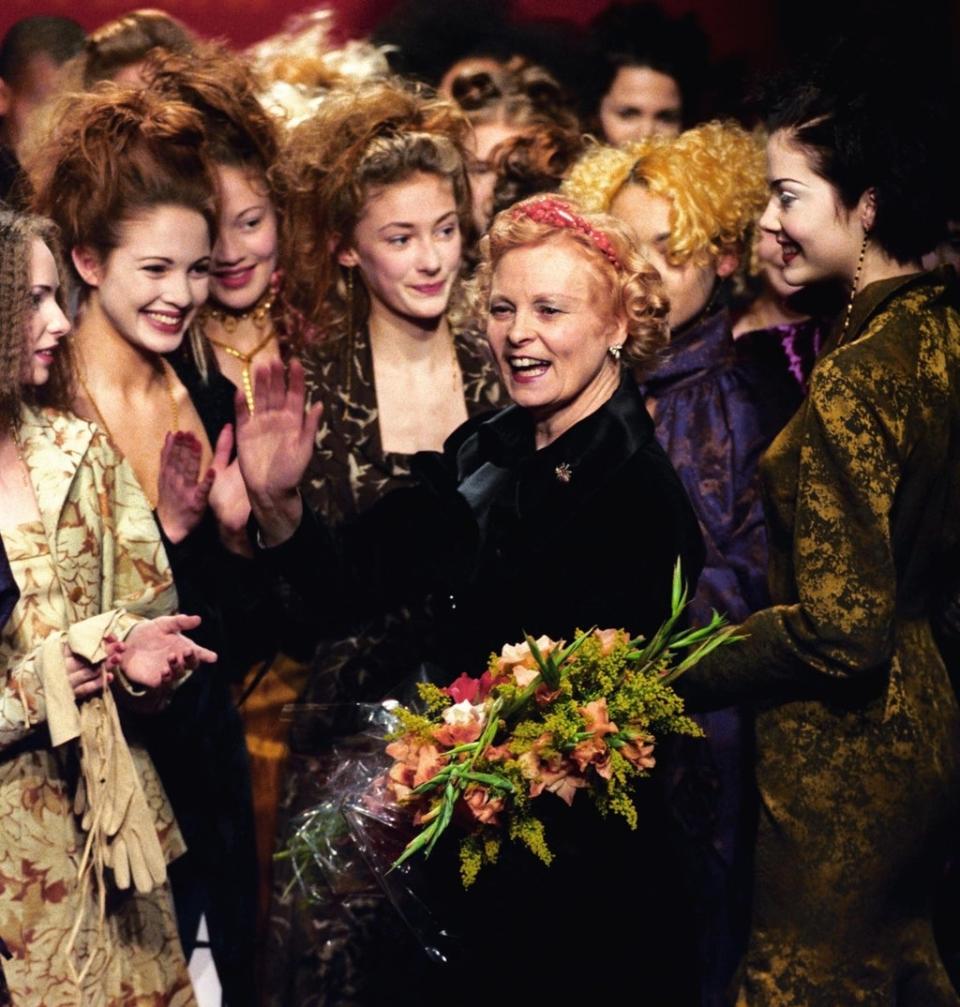 Vivienne Westwood at London Fashion Week in 1997 (PA Archive/PA Images)