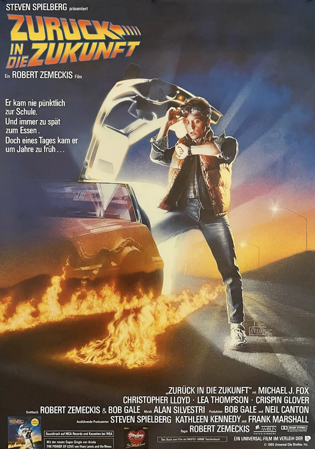 Movie poster for the 1985 film, Back to the Future