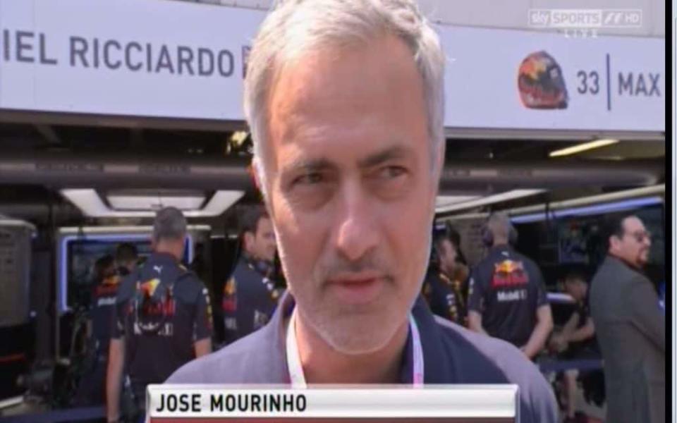 Jose Mourinho at the Monaco Grand Prix - Credit: Sky Sports F1