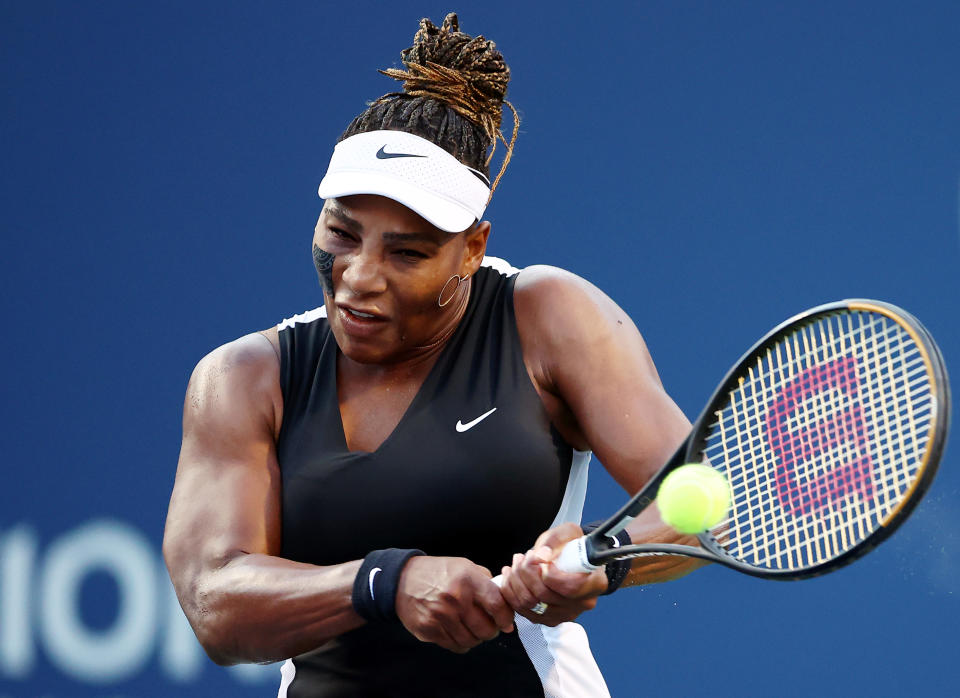 Serena Williams, pictured here in action against Belinda Bencic at the Canadian Open.