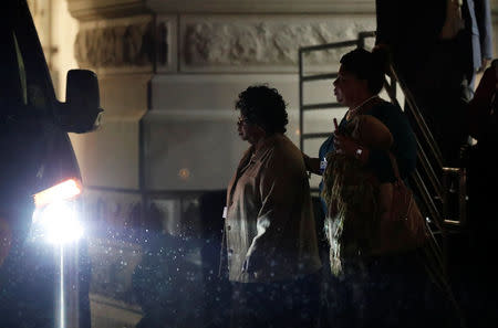 Judy Scott, mother of Walter Scott, leaves the Charleston federal court house after the third day of testimony during the sentencing hearing of former North Charleston policeman Michael Slager in Charleston, South Carolina, U.S., December 6, 2017. REUTERS/Randall Hill