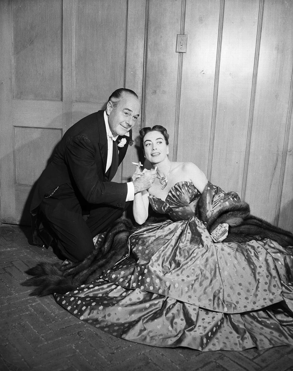 Nov. 7, 1952: Joan Crawford and William Haines, both of Hollywood, were honored guests at a cocktail party given before The Assembly ball by Mr. and Mrs. Robert F. Windfohr, and later attended the ball. Miss Crawford is the house guest of Mr. and Mrs. E. W. Schenecker.” Fort Worth Star-Telegram archives/UT Arlington Special Collections