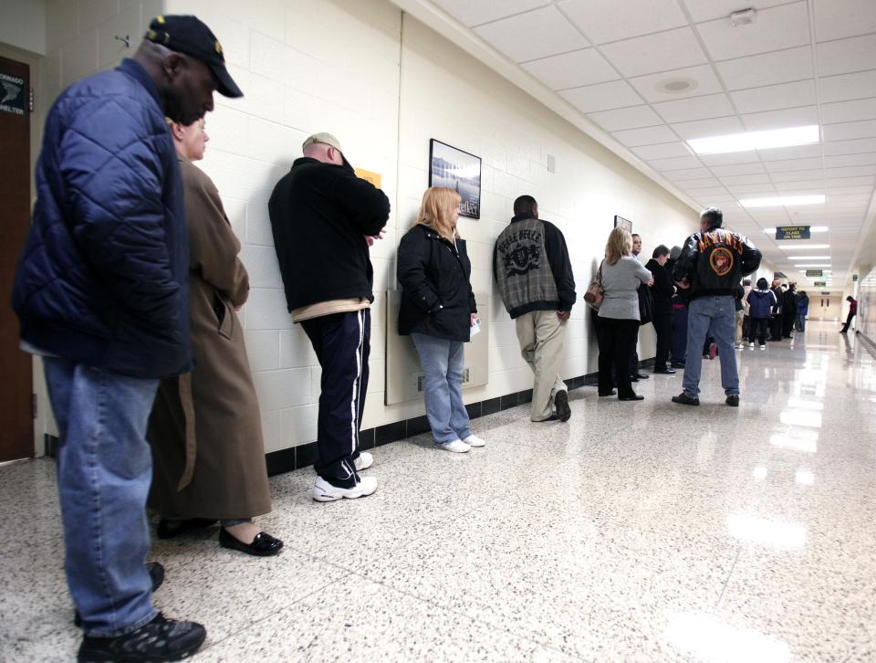 U.S. Citizens Head To The Polls To Vote In Presidential Election