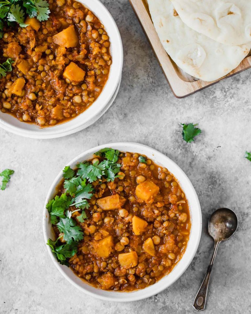 Butternut Squash, Chickpea & Lentil Moroccan Stew