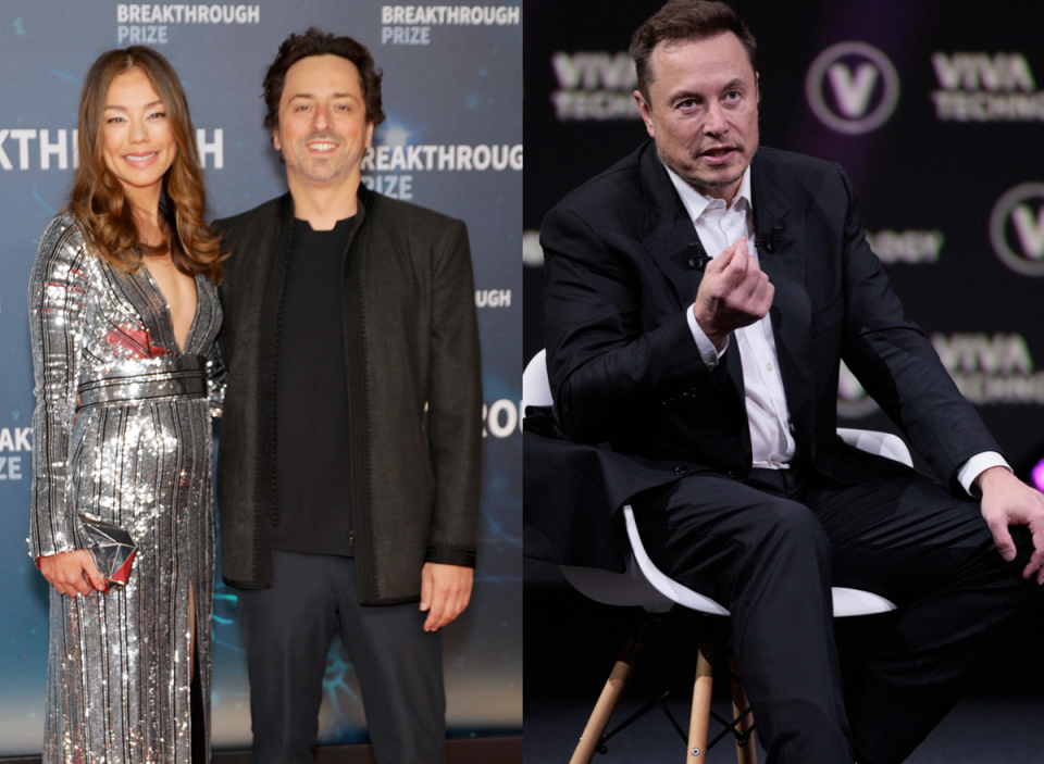 Shanahan shot to fame amid scandal in 2022 after the publication of a Wall Street Journal story alleging an affair between the businesswoman and SpaceX CEO Elon Musk while she was married to Google co-founder and billionaire Sergey Brin (Getty Images)