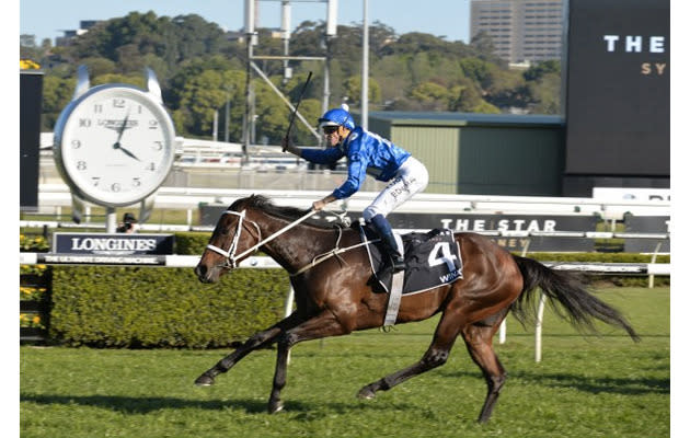 Winx had just won the Group Two Theo Marks Stakes over 1300m at Rosehill before then coming out and winning the Epsom Handicap in impressive fashion.