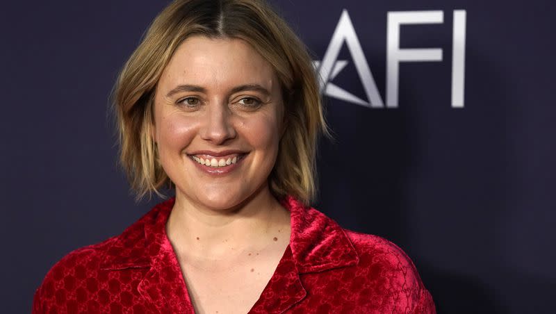 Director Greta Gerwig poses at the AFI Fest 2023 on Oct. 26, 2023, at the TCL Chinese Theatre in Los Angeles. Gerwig, director of the hit “Barbie” movie, will direct film adaptations of C.S. Lewis’ “Chronicles of Narnia.”