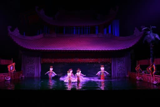 The shows traditionally featured age-old fables and mythical lore, like the famous Hanoi parable about a Vietnamese king's treasured sword that was used to fight off Chinese invaders