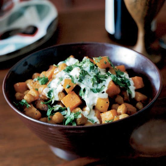 Curry-Roasted Butternut Squash and Chickpeas