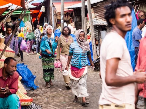 Merkato is Africa's biggest street market - Credit: GETTY