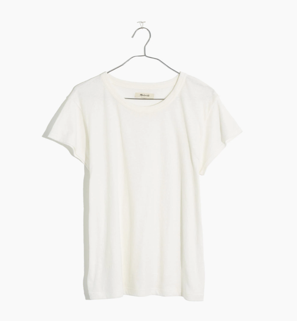 The Perfect Vintage Tee in Bright Ivory (Credit: Madewell)