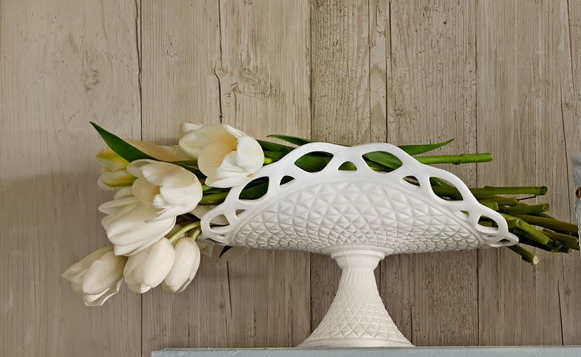 Milk Glass Banana Stand