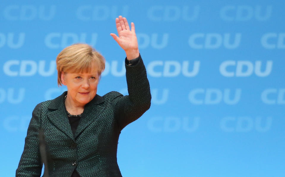 German chancellor Angela Merkel is also chairwoman of the German Christian Democrats.