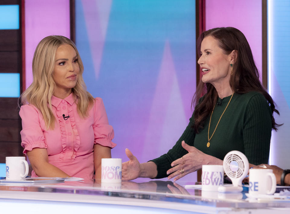 Katie Piper spoke to Geena Davis. (Shutterstock/ITV)