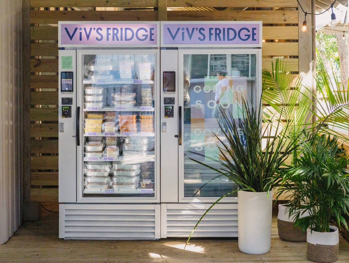 The first Viv’s Fridge launched on Bald Head Island in June.