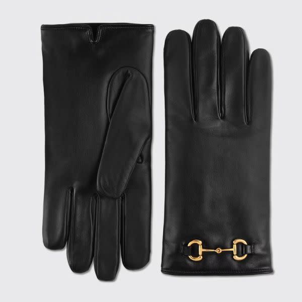 Leather gloves with Horsebit