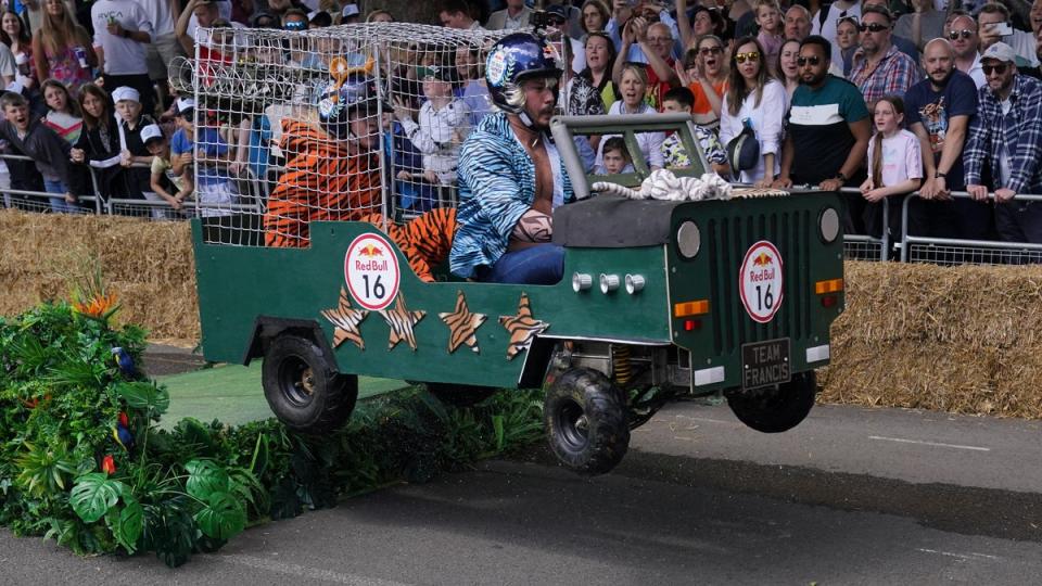 Participants during the Red Bull Soapbox Race at Alexandra Palace in London (Jonathan Brady/PA) (PA Wire)