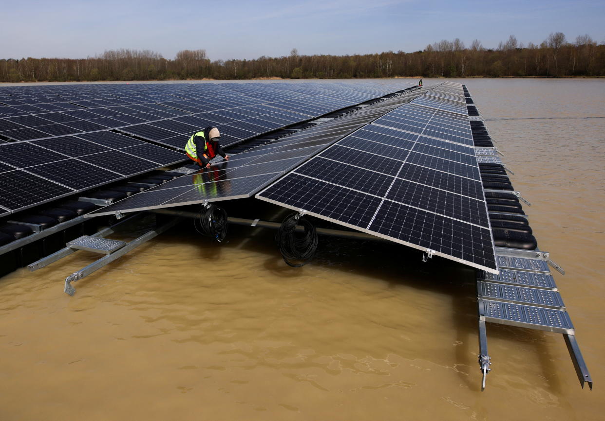 The heavy use of silver is the solar industry is expected to support the price of the precious metal as demand grows with the energy transition. Photo: Reuters via Thilo Schmuelgen.