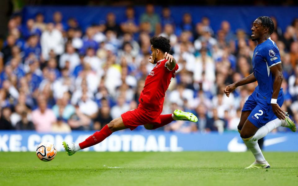 Liverpool's Luis Diaz scores