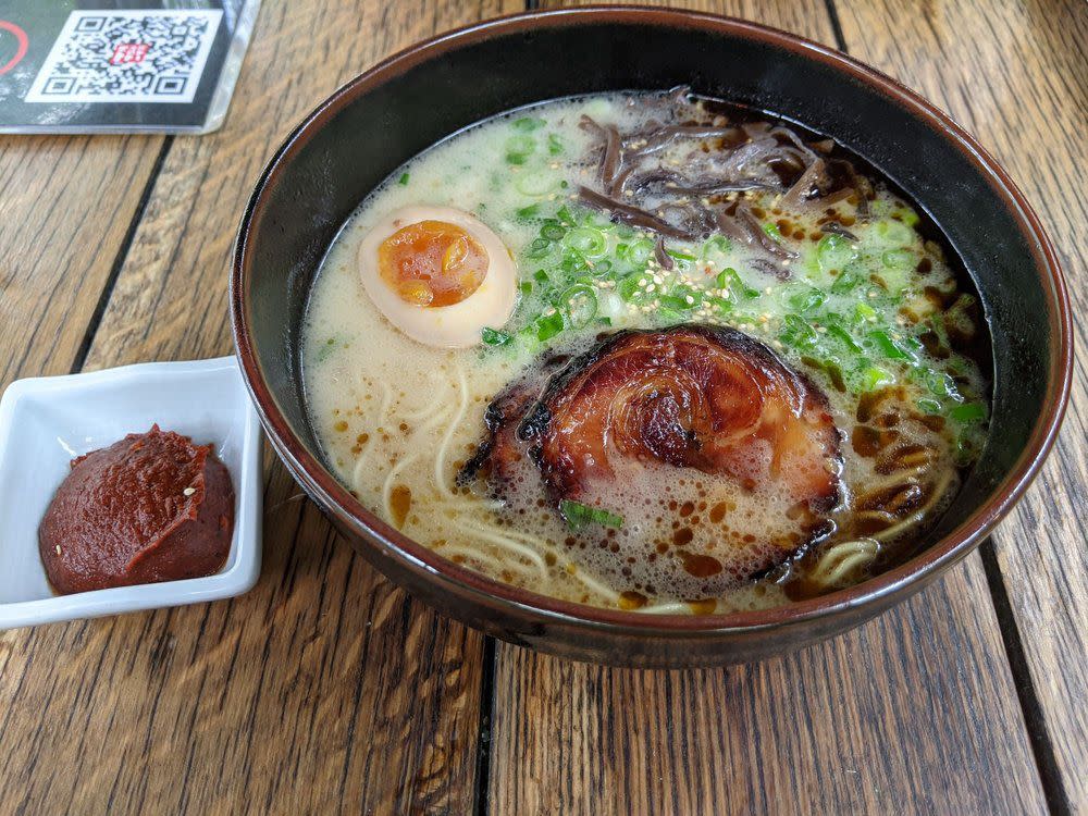 Tonkotsu Ramen with a spicy bomb