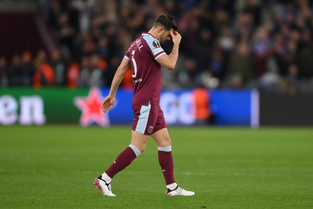 West Ham 1-1 Lyon: Ten-man Hammers hold French side to first-leg home draw  in Europa League quarter-final, Football News