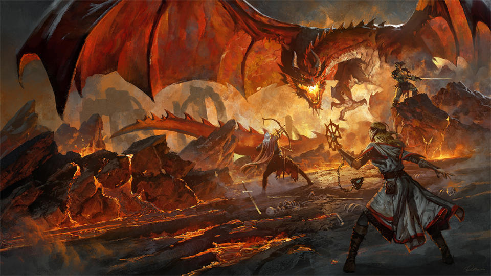 Neverwinter; the dungeons and dragons art called Dragon Slayer