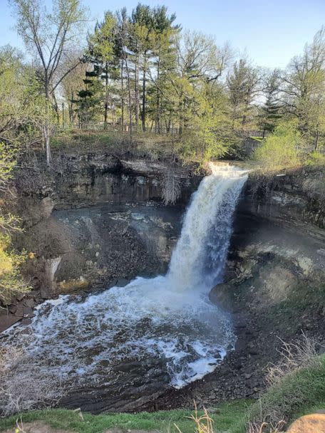 PHOTO: Minnehaha Falls in Minneapolis is shown on May 12, 2022, when water was flowing in the creek. (Dr. Mohsen Tahmasebi Nasab)