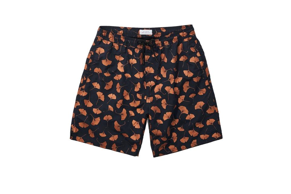 Saturdays NYC “Timothy” ginkgo swim shorts