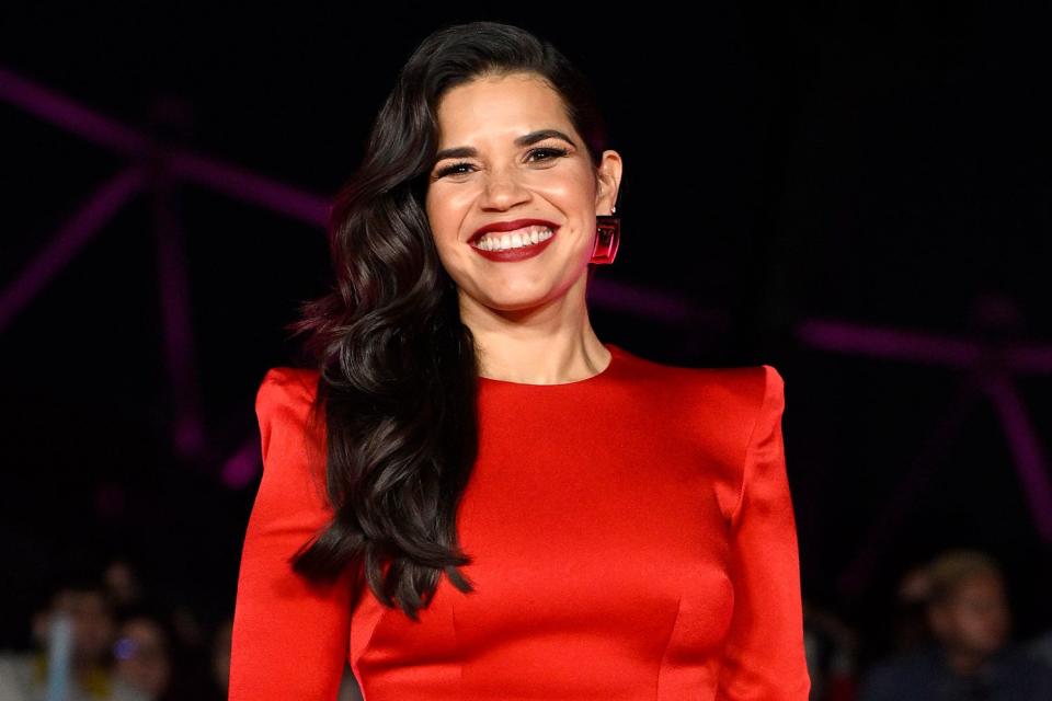 <p>Gareth Cattermole/Getty</p> America Ferrera