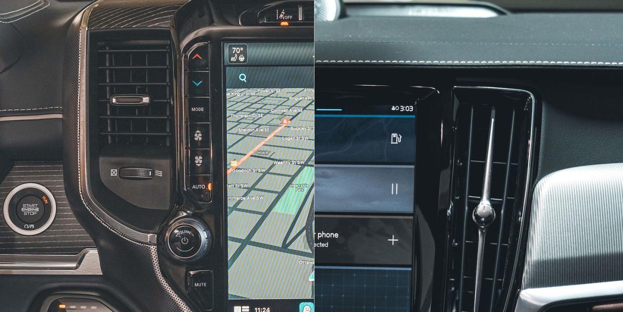 ram 1500 and volvo s90 infotainment systems