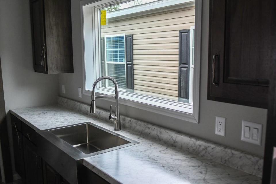 While not the same counter top as what the Wrights received, the kitchen in the “Big Easy” is bright with plenty of cabinetry and counter space. Drew Martin/dmartin@islandpacket.com