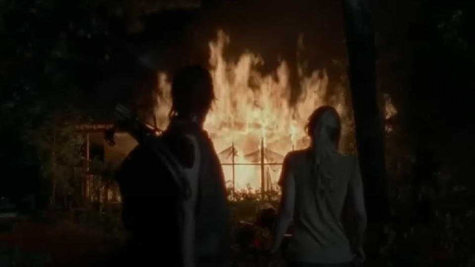 Beth And Daryl Burn Down The Cabin