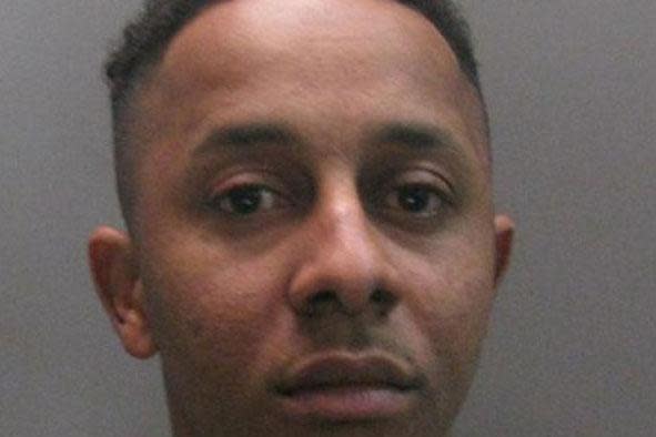 Jailed: Salah Koubar was sentenced to seven years in prison at Blackfriars Crown Court: British Transport Police