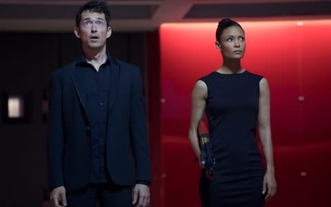 Simon Quarterman and Thandie Newton