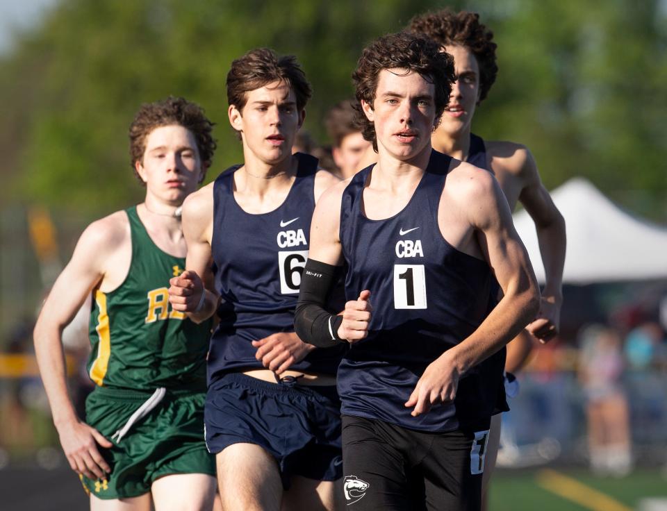 Christian Brothers Academy Conor Clifford wins the boys 1600 meter run. Monmouth County Track & Field Championships held at Howell High School. Howell, NJWednesday, May 10, 2023