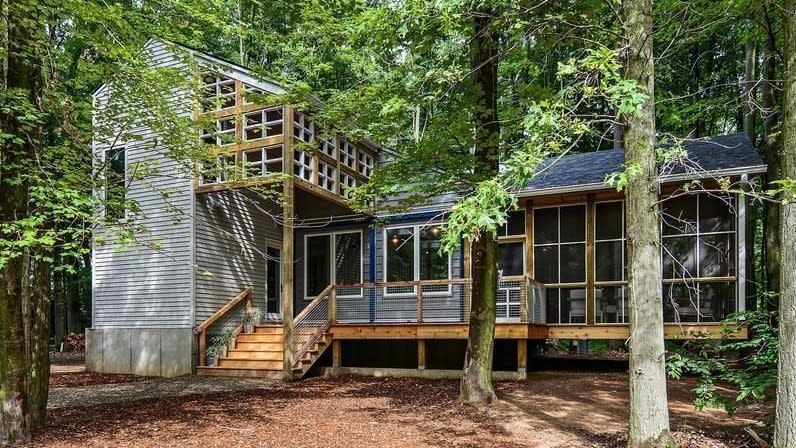 Container homes, like this Union Pier, MI stunner, typically don't come cheap.