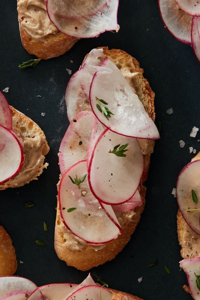 Brown Butter Radish Crostini