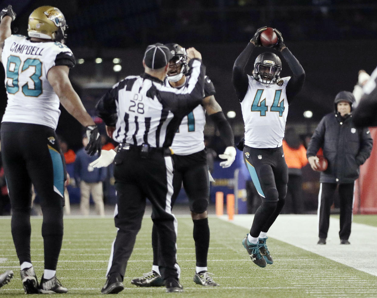 Myles Jack will have a painful reminder Sunday of a close call that looked like the difference in losing last season’s AFC championship. (AP)