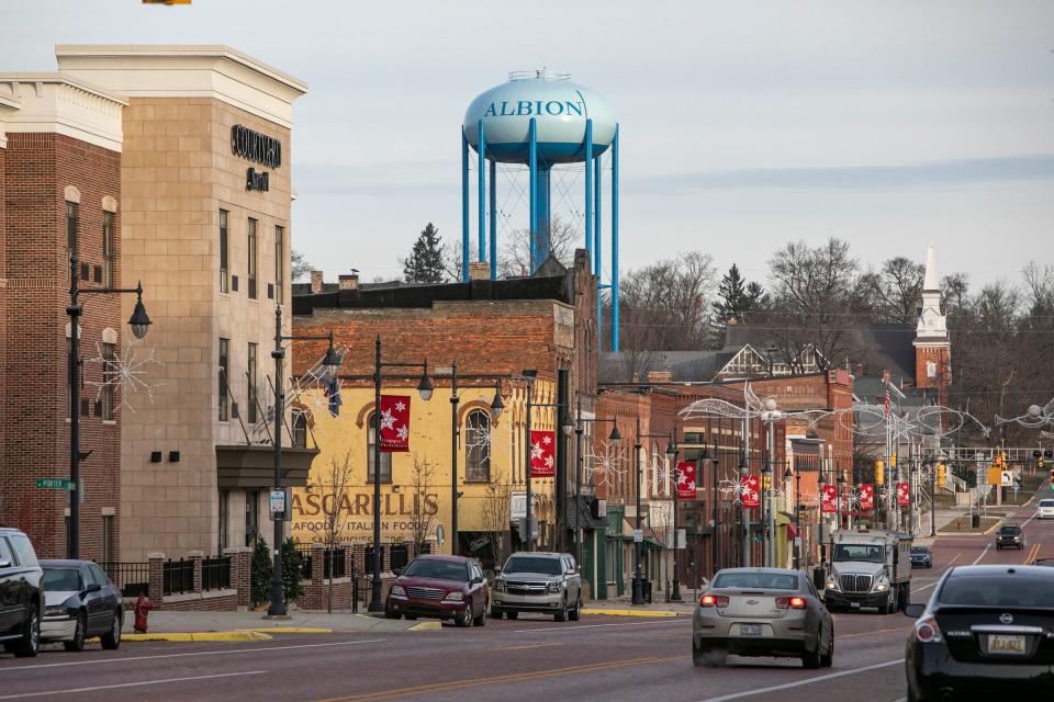 Downtown Albion is seen on Tuesday, Dec. 15, 2020.