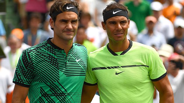 Federer and Nadal. Image: Getty