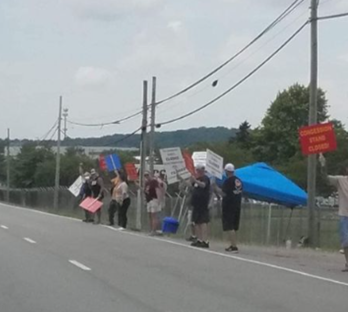 United Steelworkers picket by the Bridgestone tire factory in La Vergne Tuesday while the union is negotiating for a new contract to replace exiting agreement set to expire at 11 p.m. Thursday.