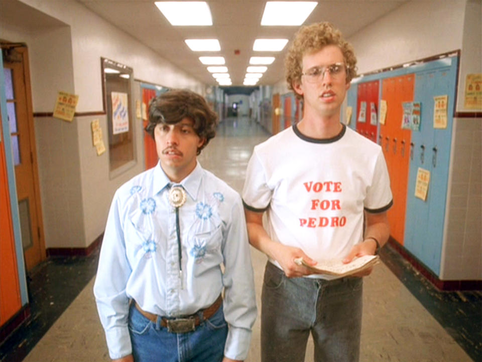 Cult classic Napoleon Dynamite is heading to Netflix UK. (Paramount/CBS/Getty)