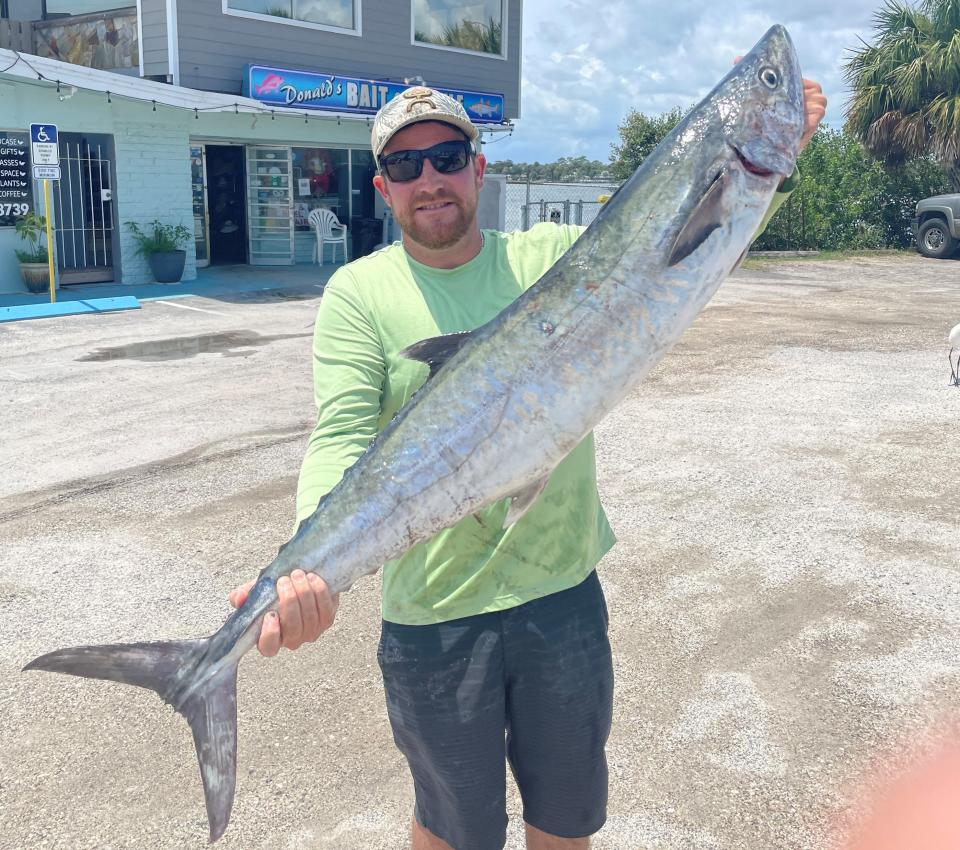 JR Walsh with the 30-pound kingfish he caught near the south causeway in New Smyrna Beach. Nope, that doesn't happen every day.
