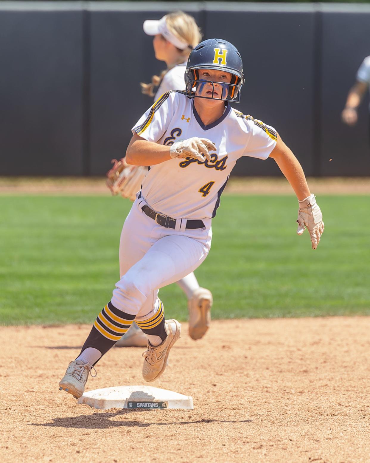 Hartland softball player Kate McIntyre made first-team all-state in 2023.